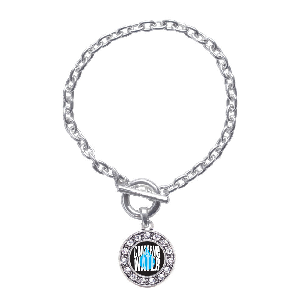 Conserve Water Circle Charm
