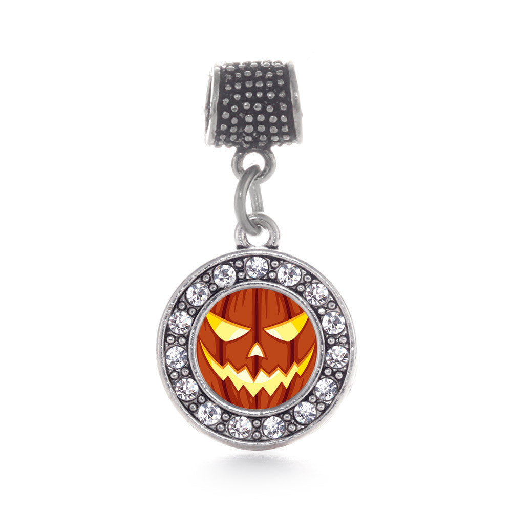 Grinning Pumpkin Circle Charm
