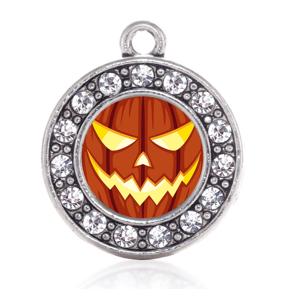Grinning Pumpkin Circle Charm