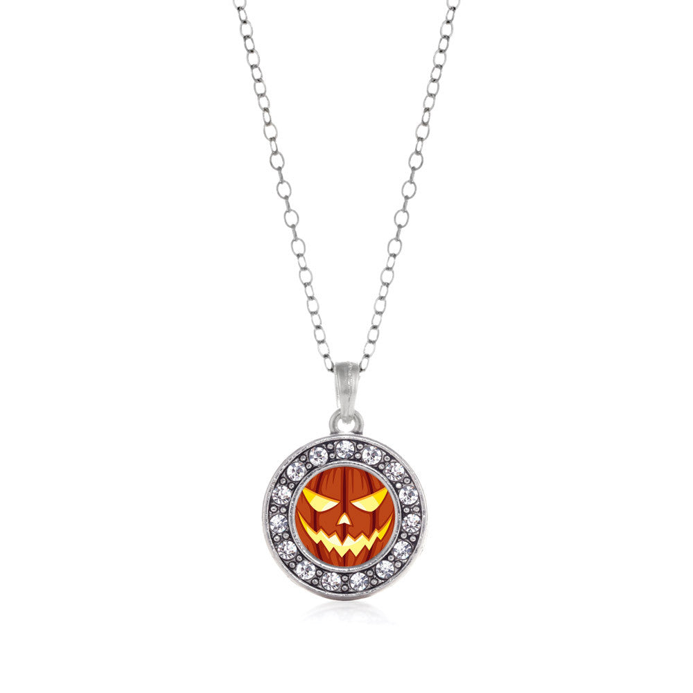 Grinning Pumpkin Circle Charm