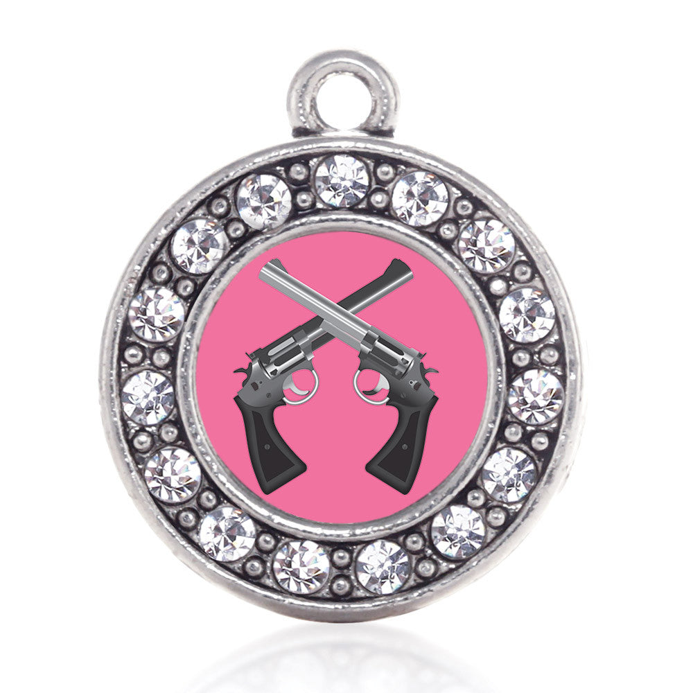 Girls N' Guns Circle Charm