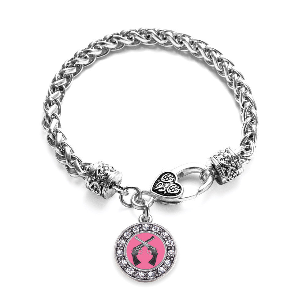 Girls N' Guns Circle Charm