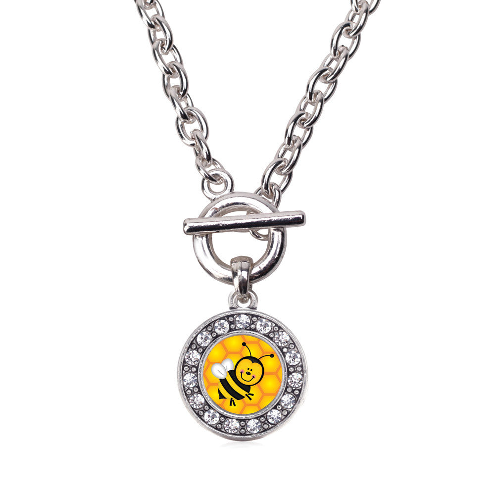 Honey Bee Circle Charm