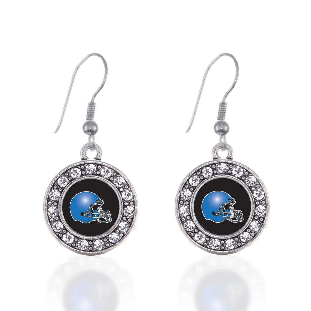 Black and Blue Team Helmet Circle Charm