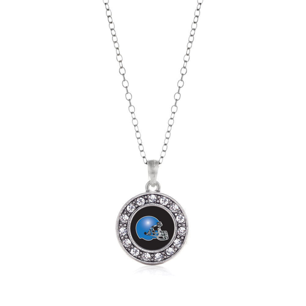 Black and Blue Team Helmet Circle Charm