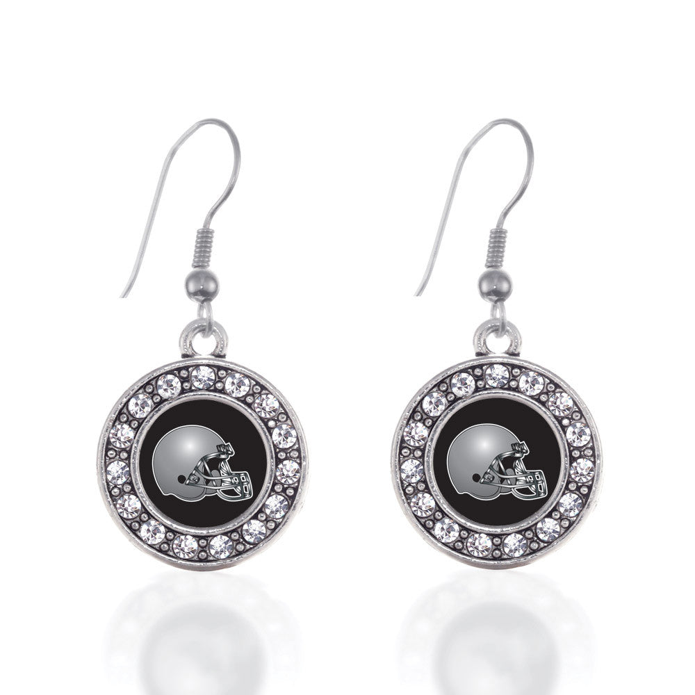 Black and Grey Team Helmet Circle Charm