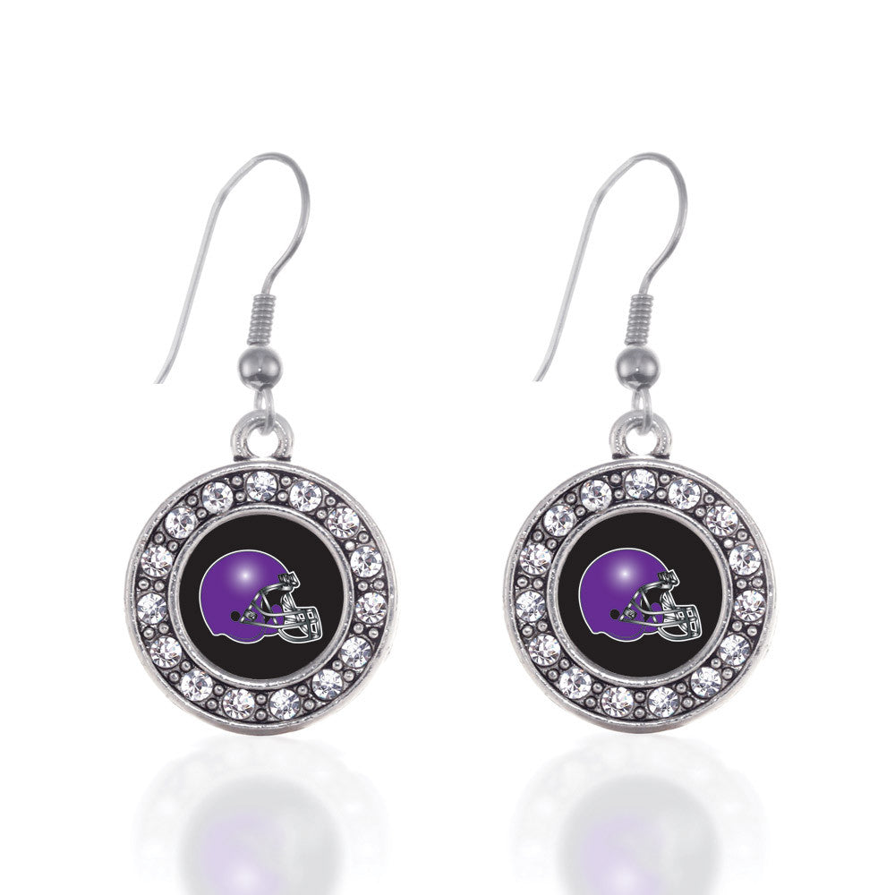 Black and Purple Team Helmet Circle Charm