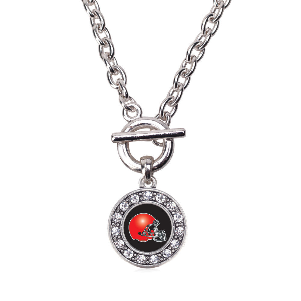 Black and Red Team Helmet Circle Charm