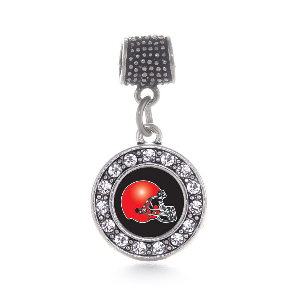 Black and Red Team Helmet Circle Charm