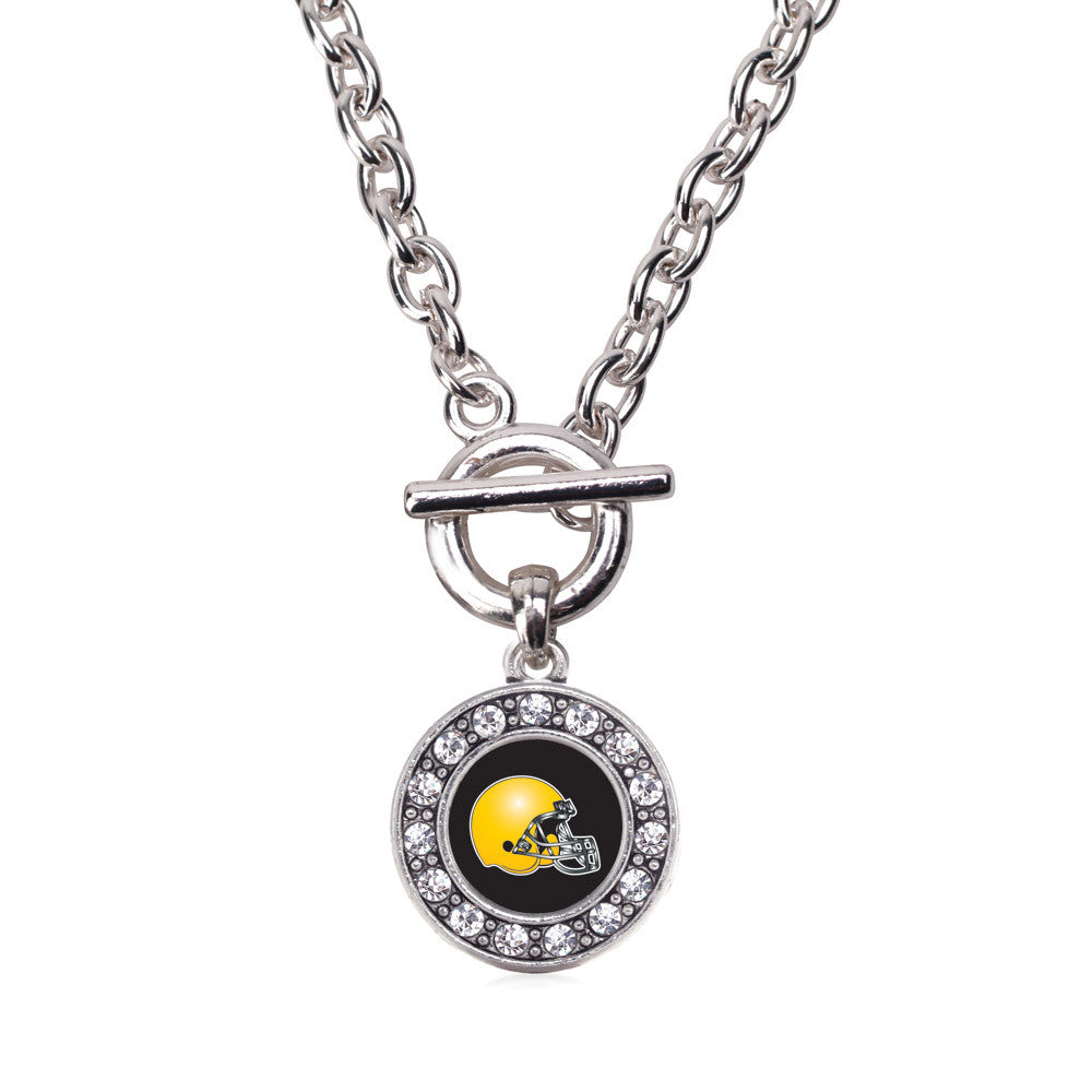 Black and Yellow Team Helmet Circle Charm