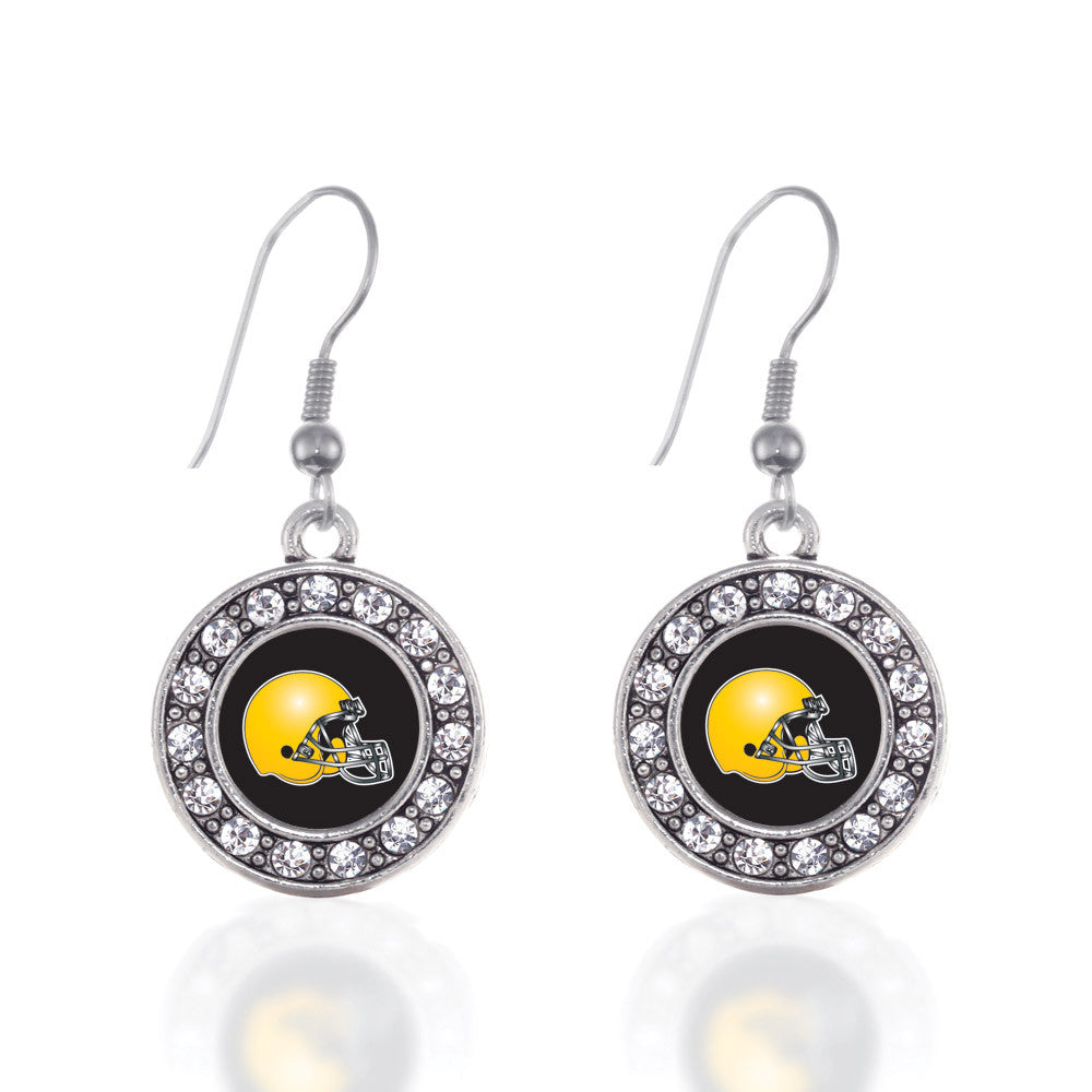 Black and Yellow Team Helmet Circle Charm