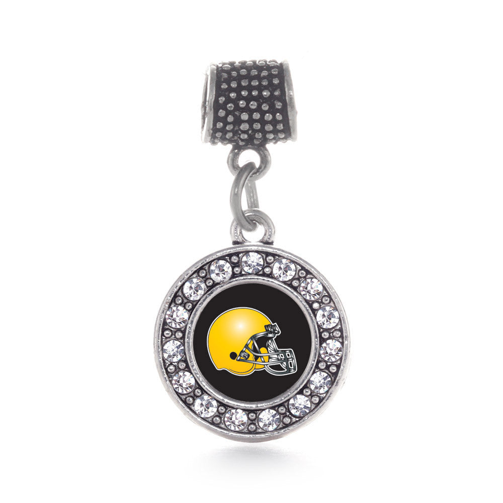 Black and Yellow Team Helmet Circle Charm