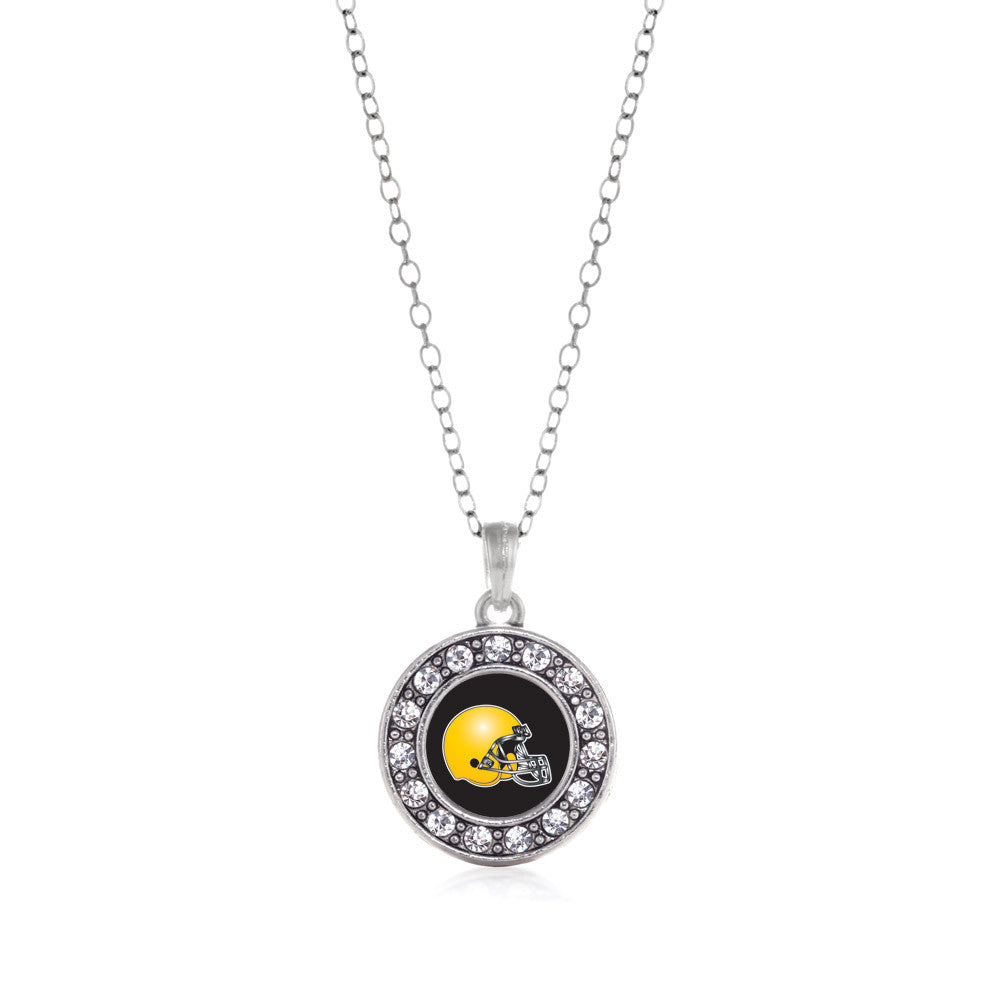 Black and Yellow Team Helmet Circle Charm