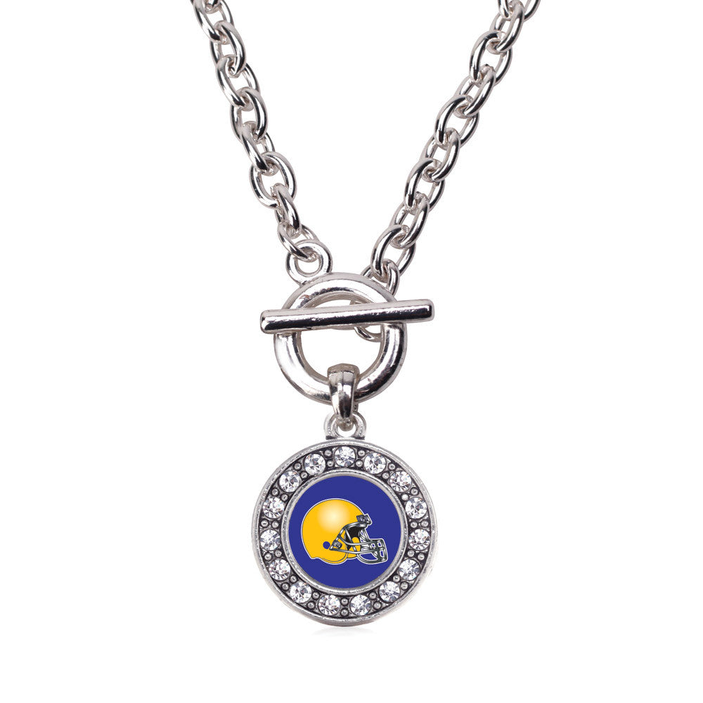 Blue and Yellow Team Helmet Circle Charm