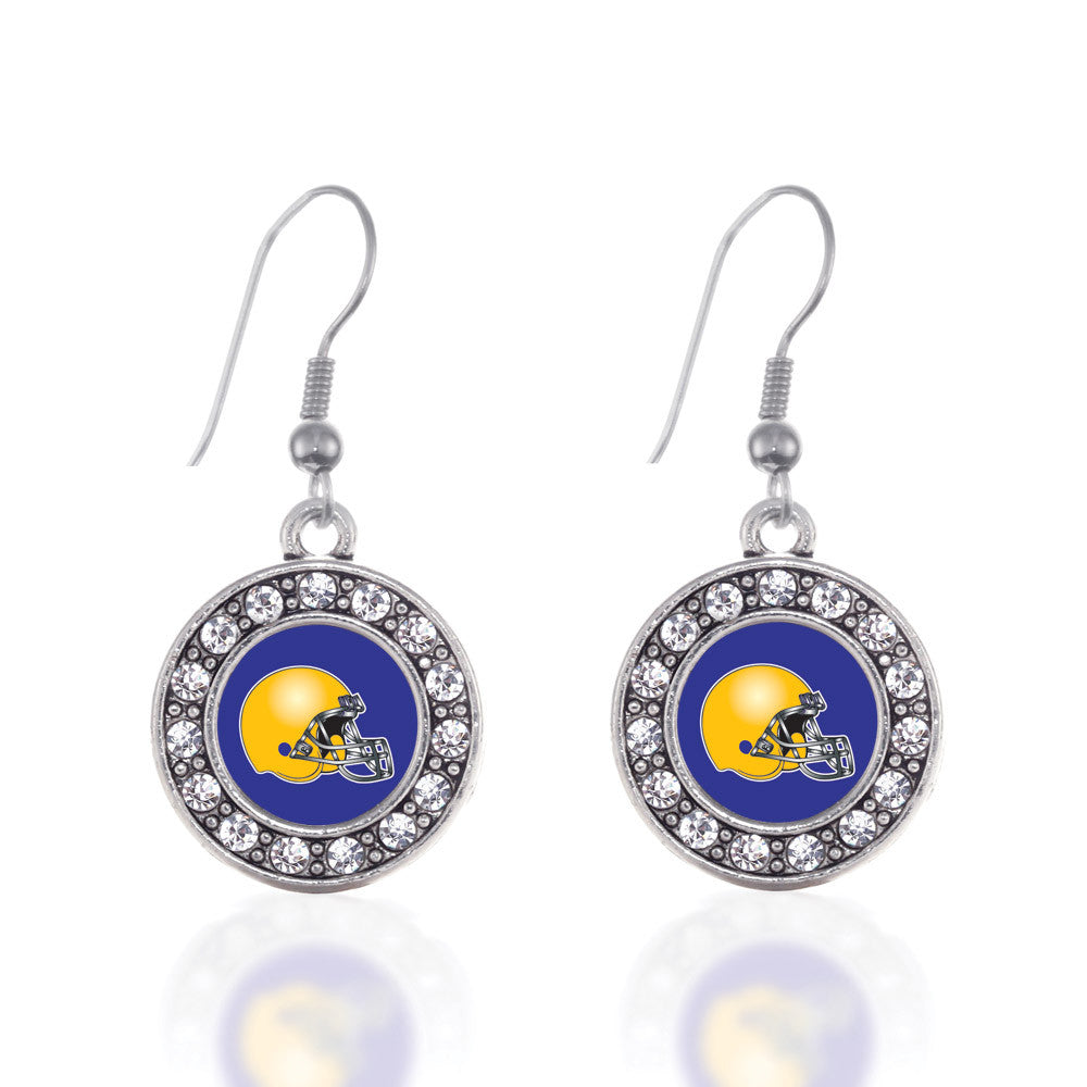 Blue and Yellow Team Helmet Circle Charm