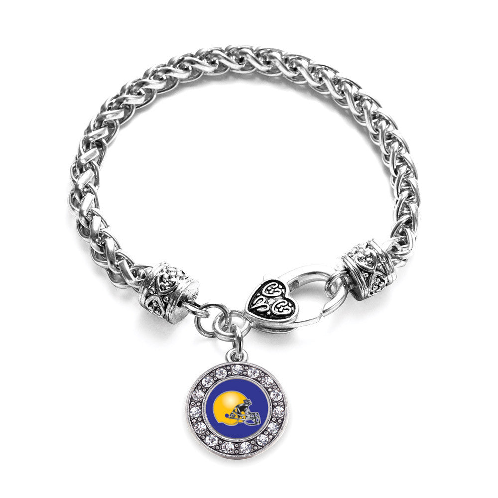 Blue and Yellow Team Helmet Circle Charm