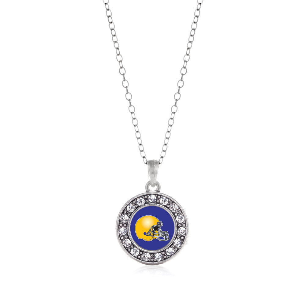Blue and Yellow Team Helmet Circle Charm
