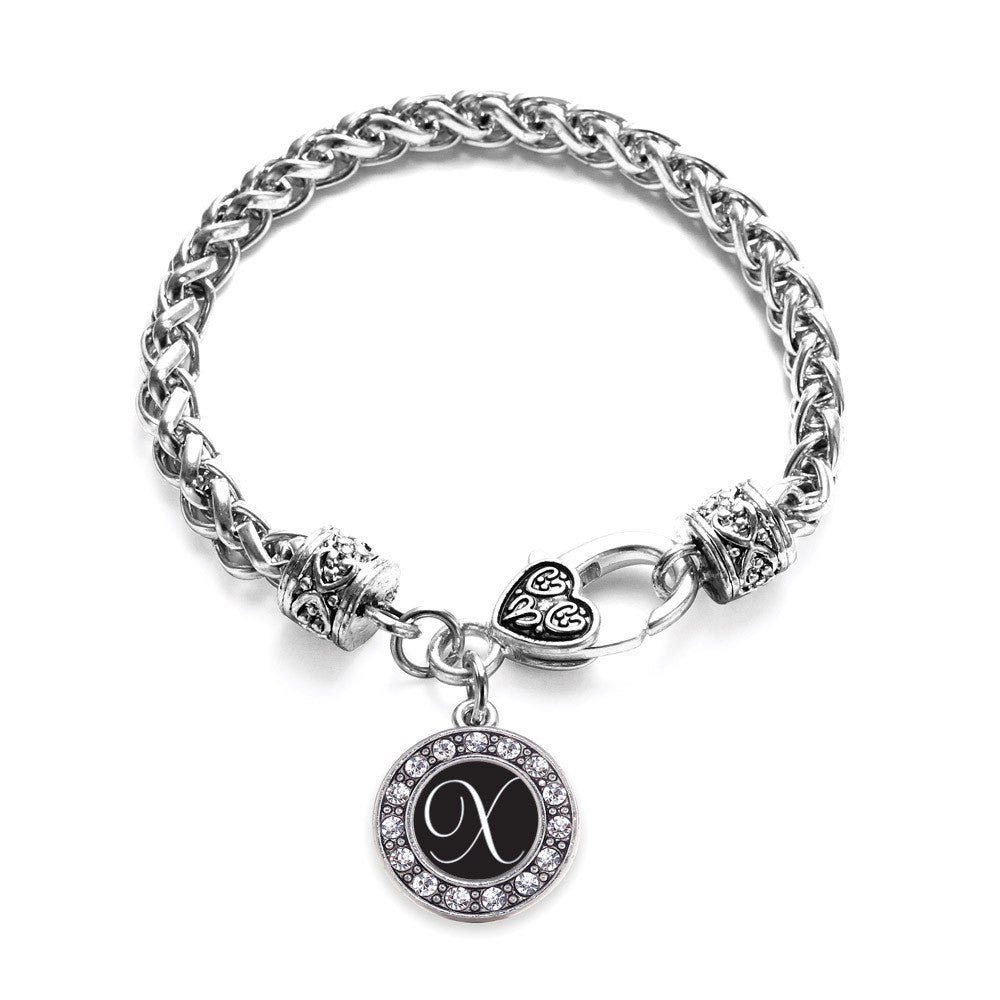 My Script Initials - Letter X Circle Charm