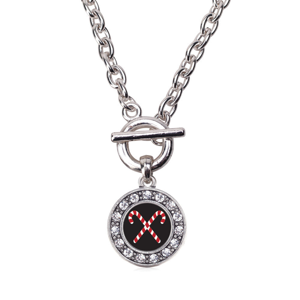 Candy Cane Circle Charm