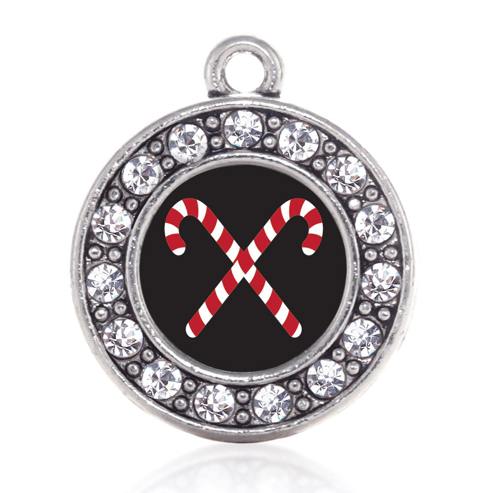 Candy Cane Circle Charm