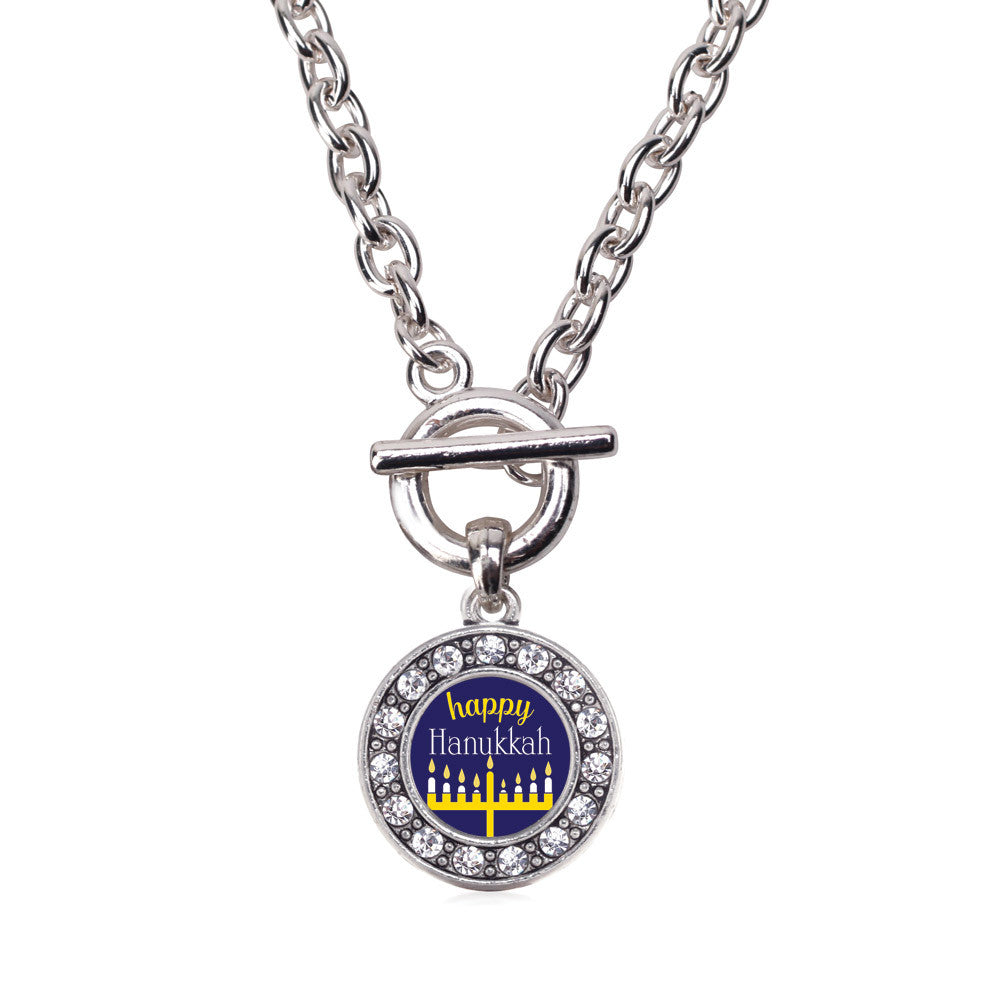 Happy Hanukkah Circle Charm