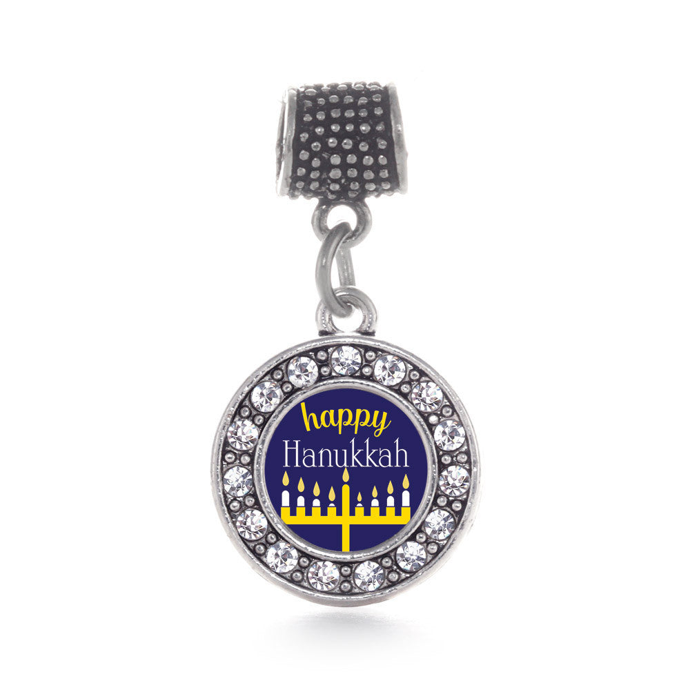 Happy Hanukkah Circle Charm