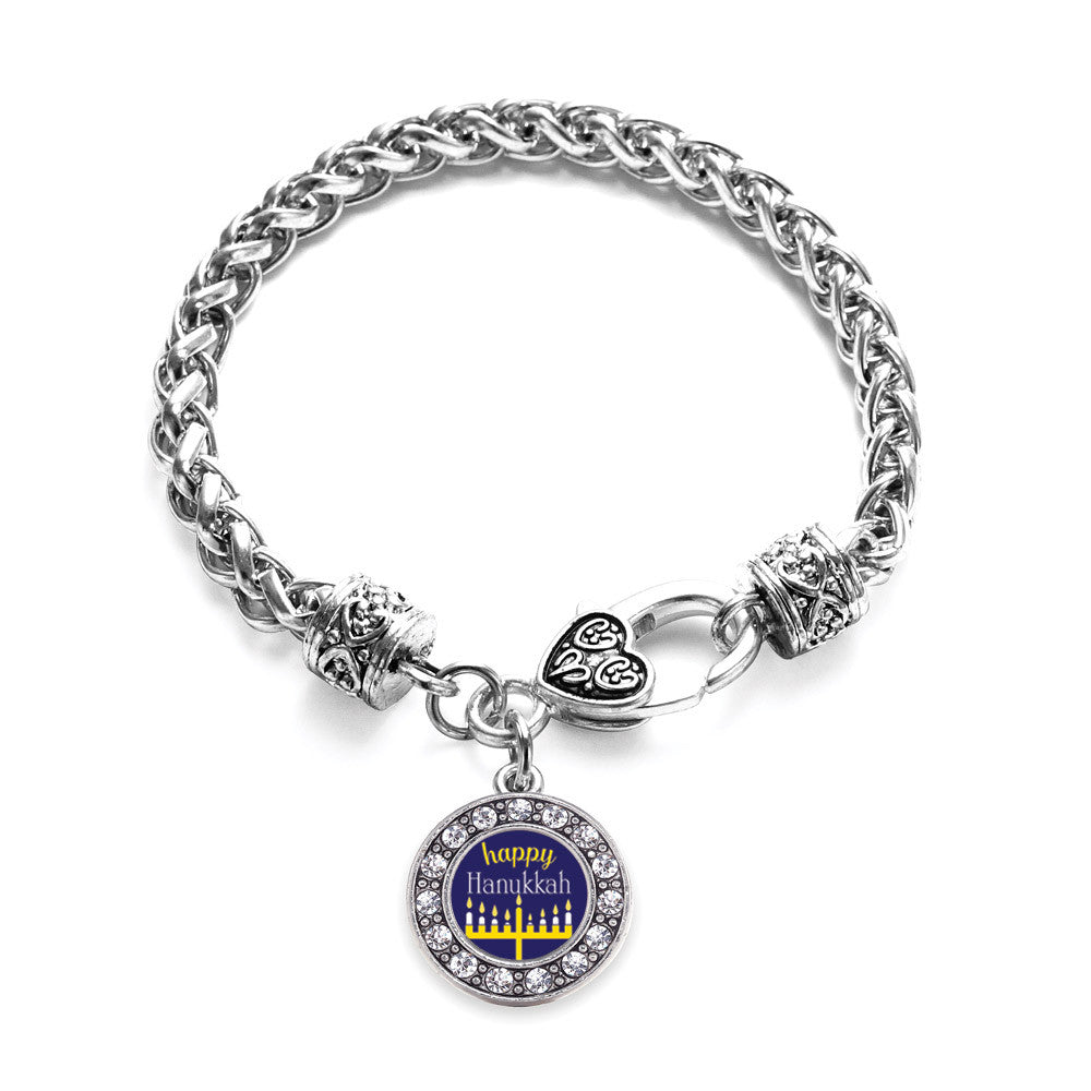 Happy Hanukkah Circle Charm