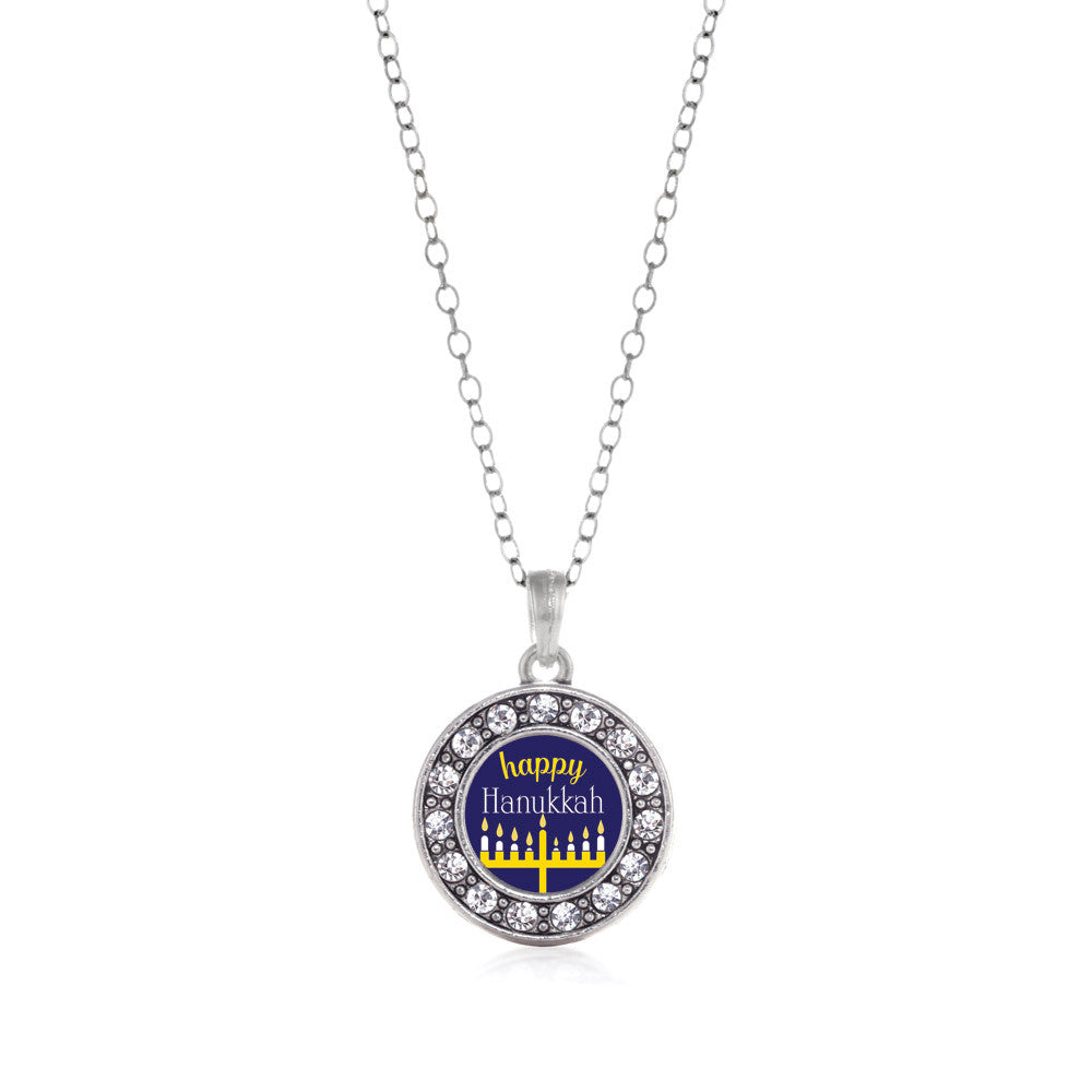 Happy Hanukkah Circle Charm