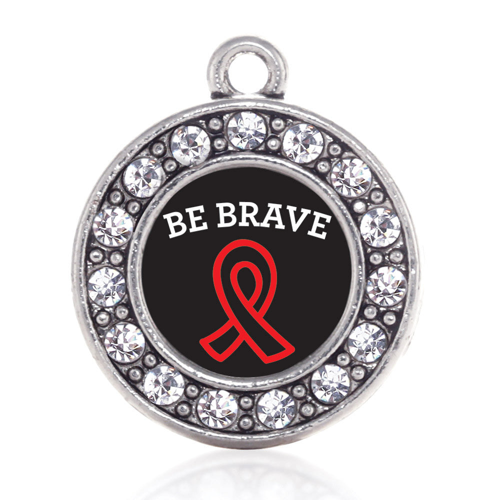 Be Brave Heart Disease Awareness Circle Charm