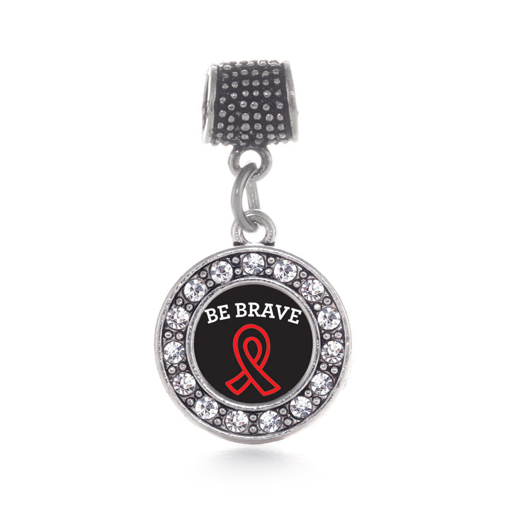 Be Brave Heart Disease Awareness Circle Charm