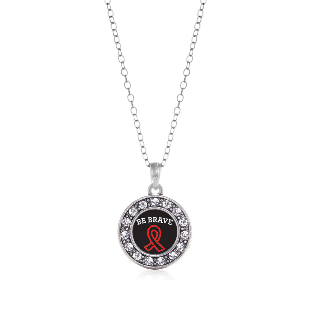 Be Brave Heart Disease Awareness Circle Charm