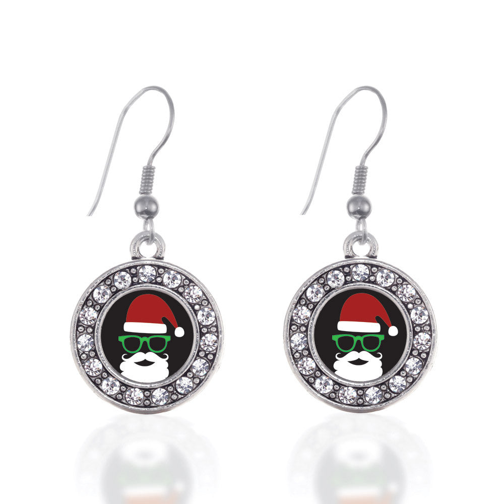 Hipster Santa Circle Charm