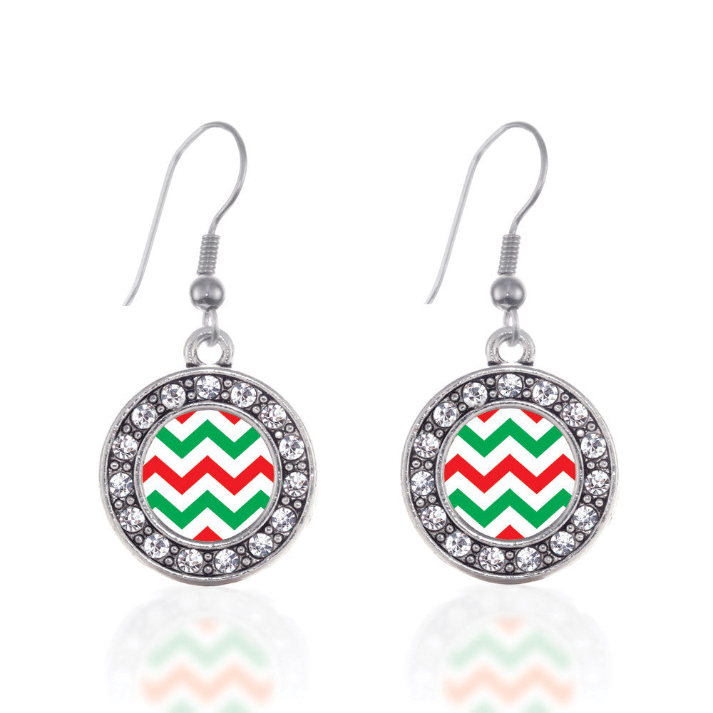 Holiday Chevron Circle Charm