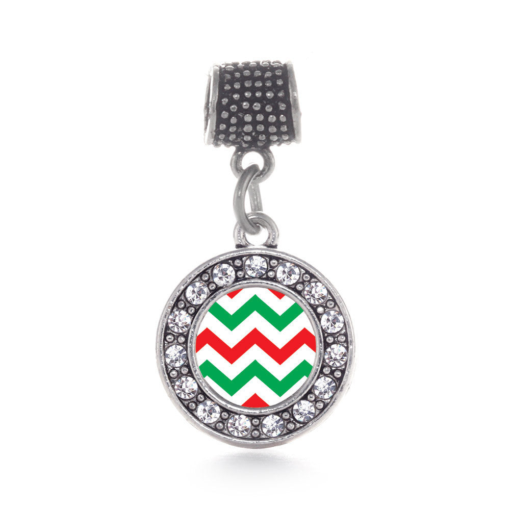 Holiday Chevron Circle Charm