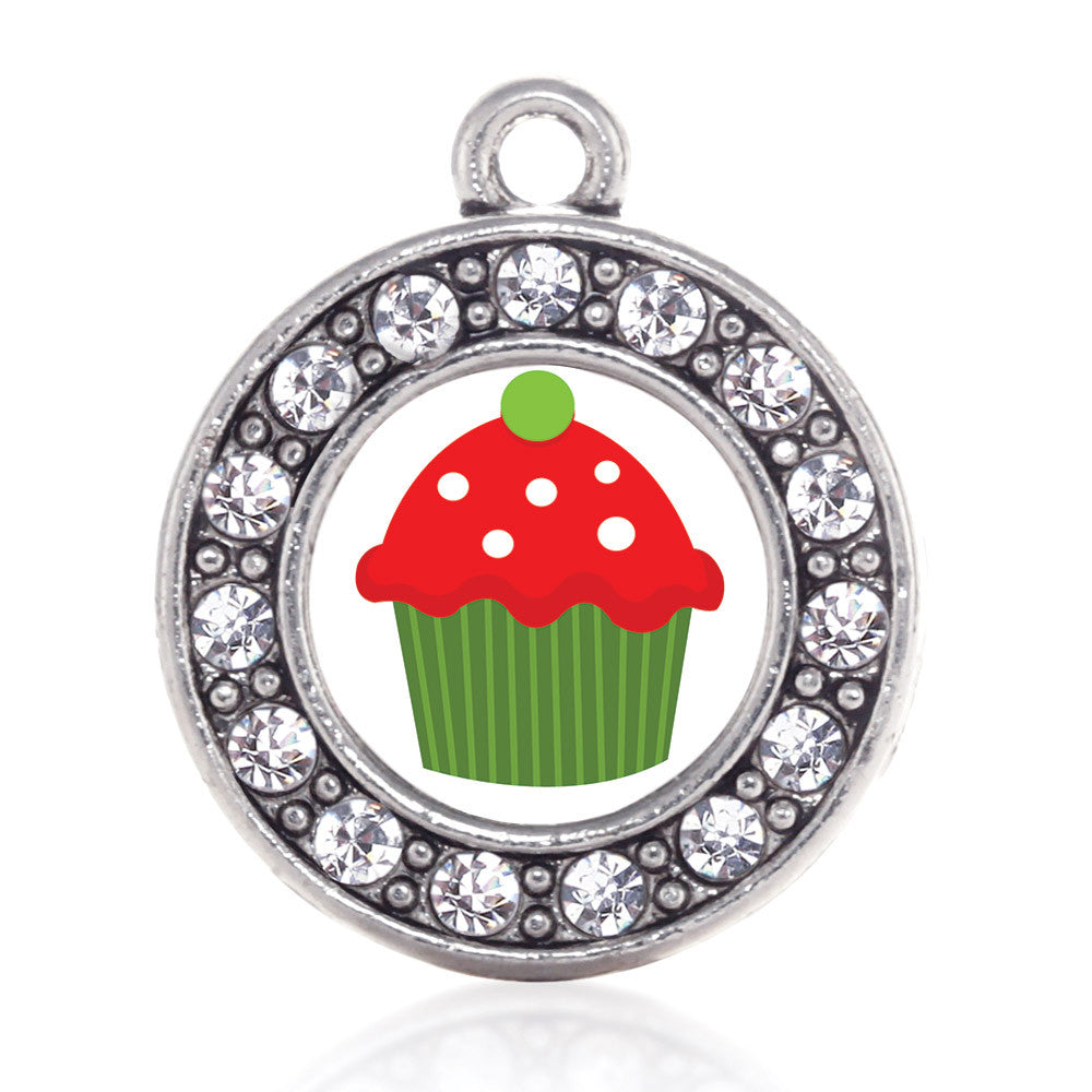 Holiday Cupcake Circle Charm