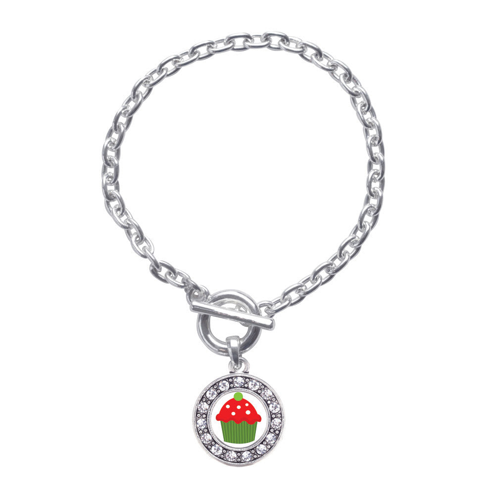 Holiday Cupcake Circle Charm