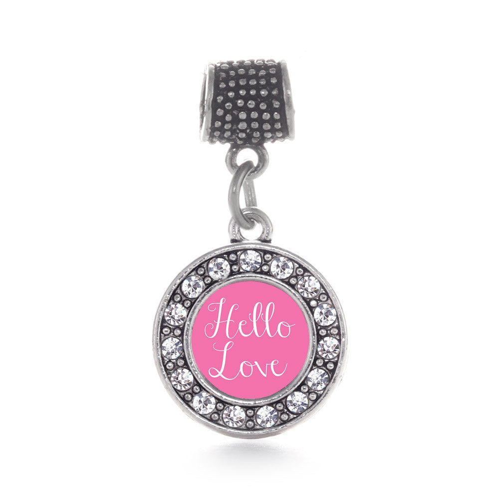 Hello Love Circle Charm