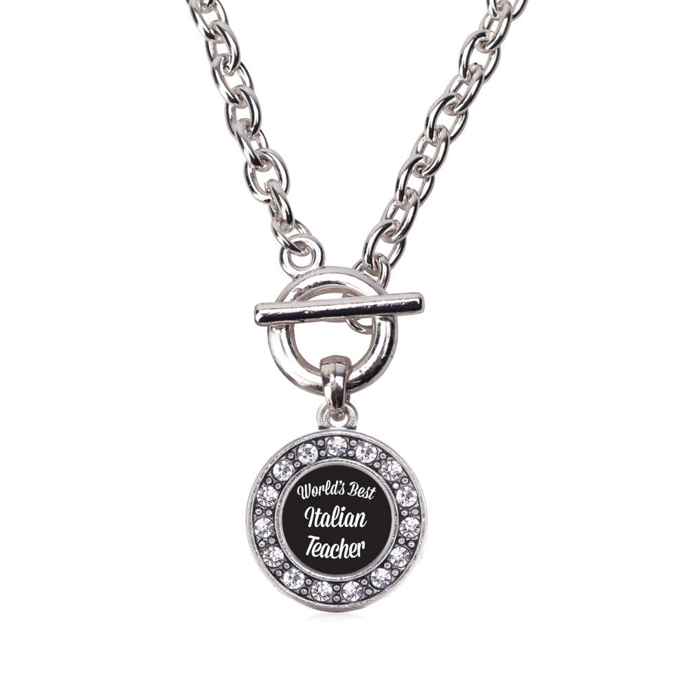 World's Best Italian Teacher Circle Charm