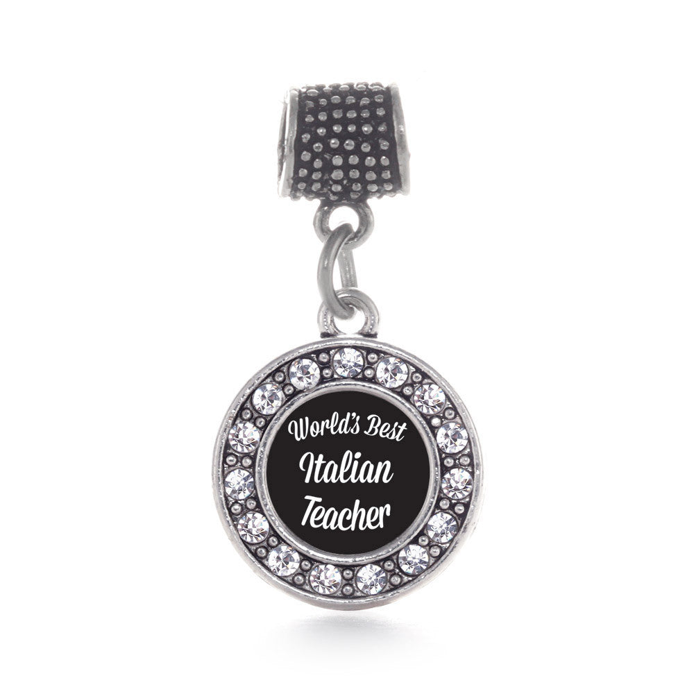 World's Best Italian Teacher Circle Charm