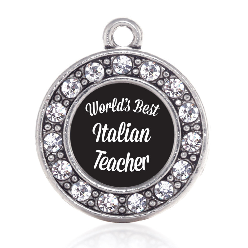 World's Best Italian Teacher Circle Charm