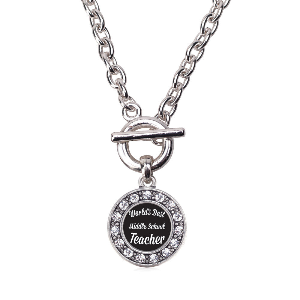 World's Best Middle School Teacher Circle Charm