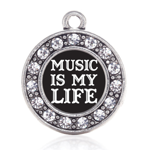 Music Is My Life Circle Charm