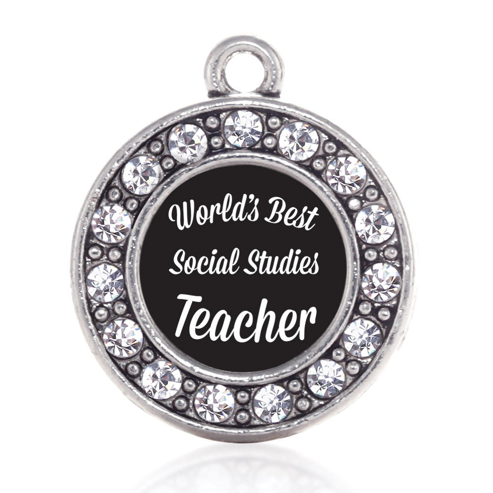 World's Best Social Studies Teacher Circle Charm