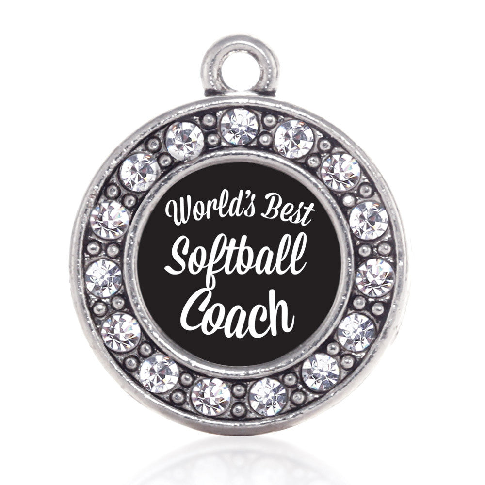 World's Best Softball Coach Circle Charm