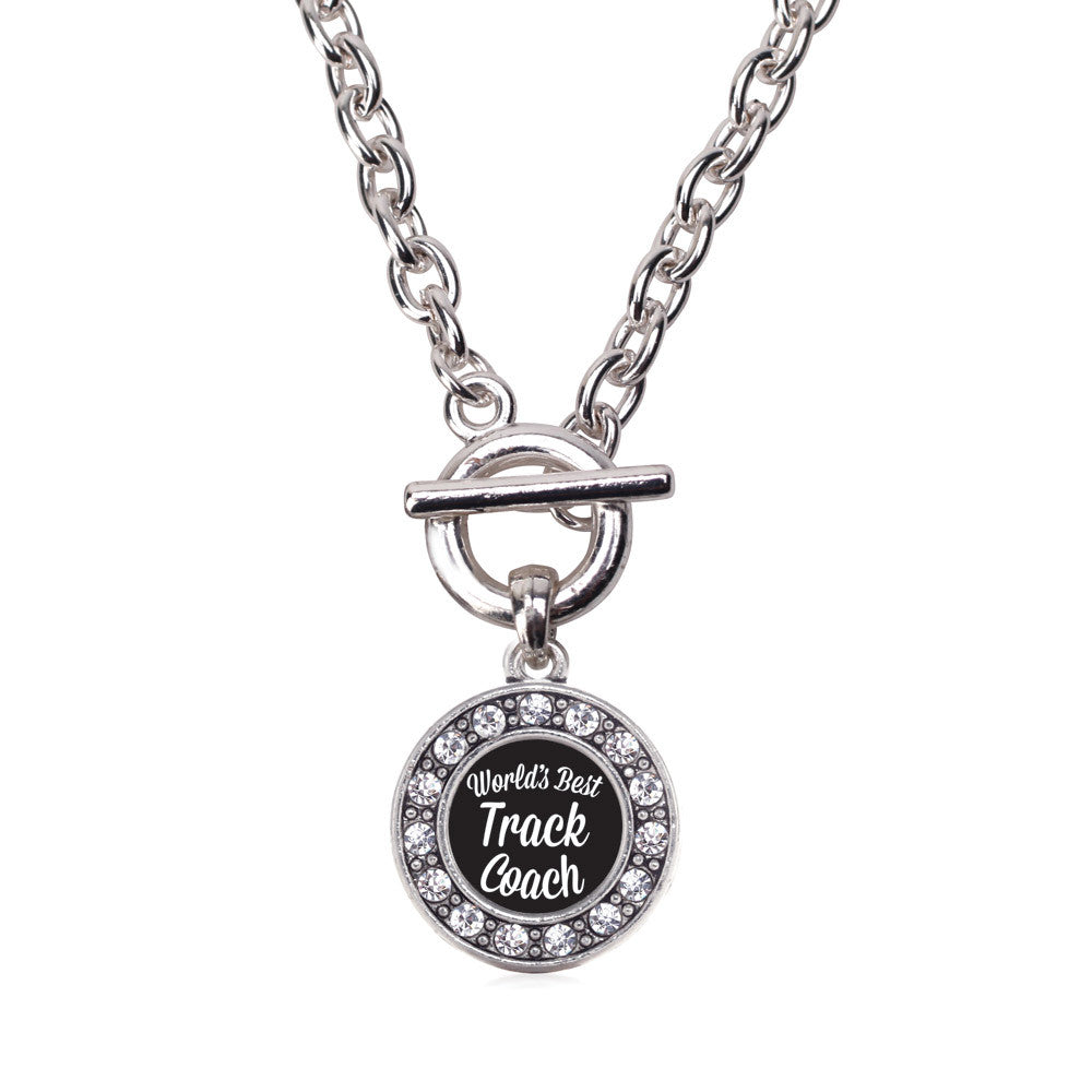World's Best Track Coach Circle Charm