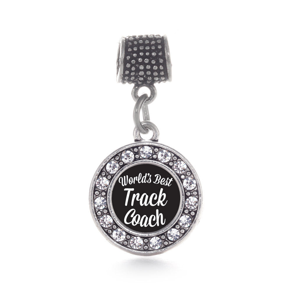 World's Best Track Coach Circle Charm