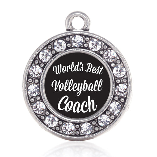 World's Best Volleyball Coach Circle Charm