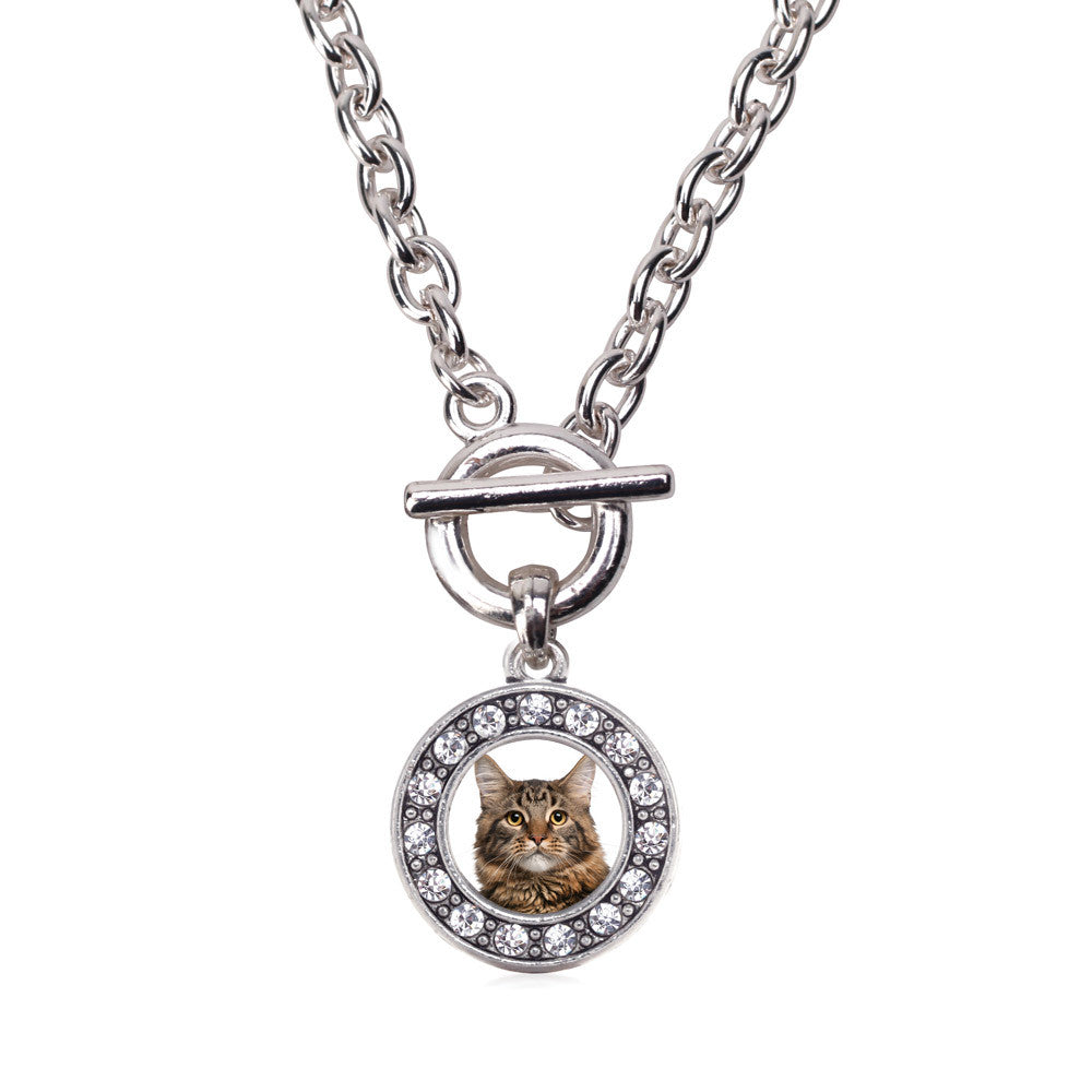 Maine Coon Cat Circle Charm