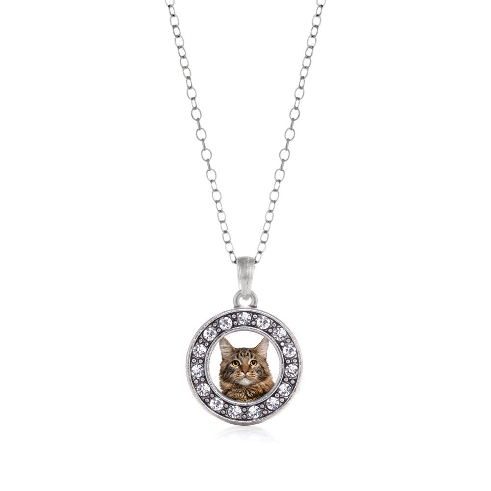 Maine Coon Cat Circle Charm