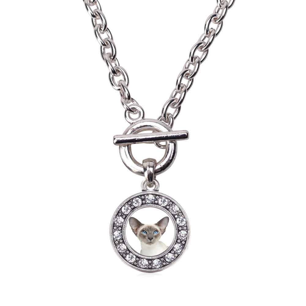 Oriental Cat Circle Charm